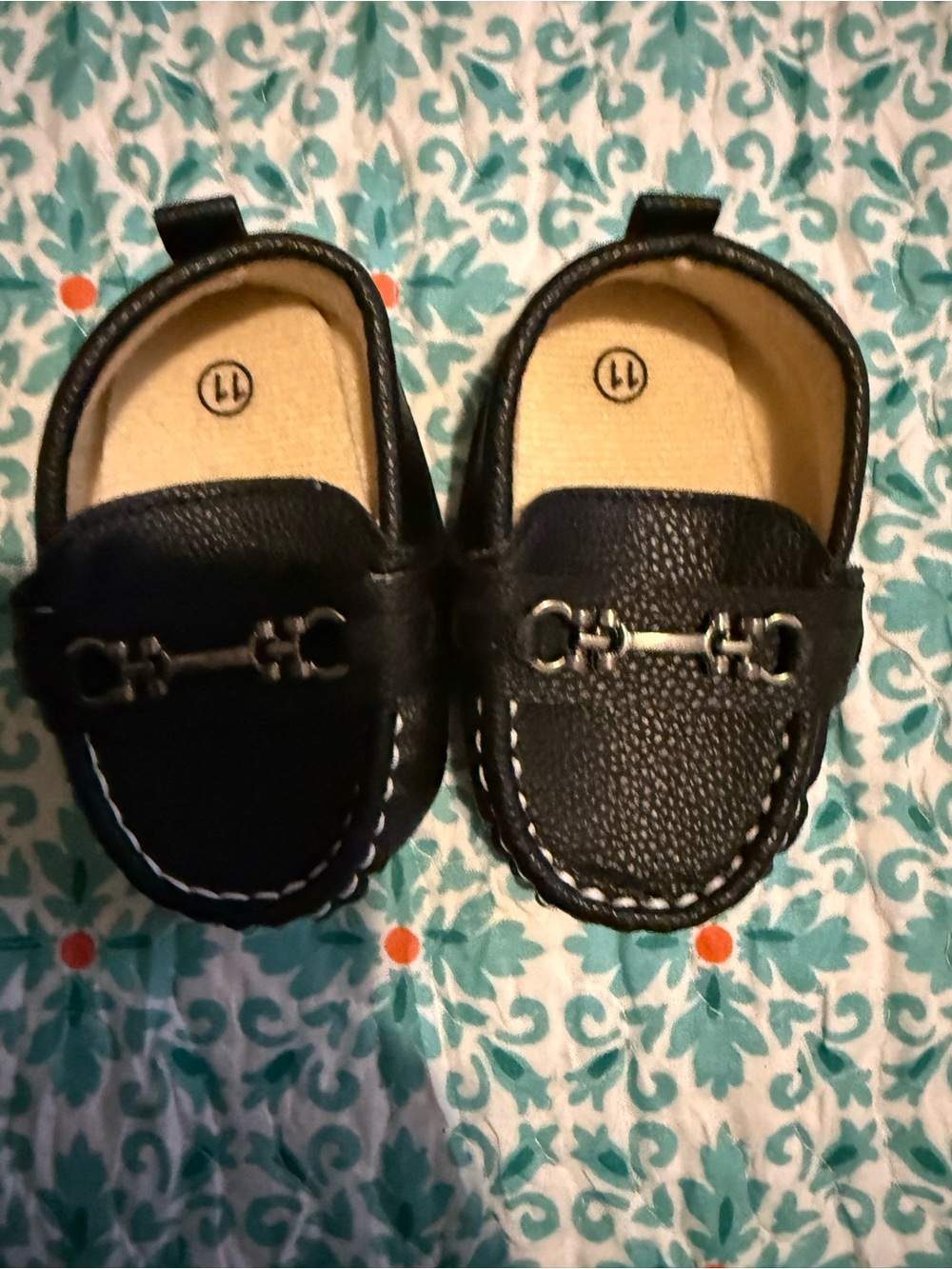 Black Toddlers' Dress Loafers with Silver Bit Accent